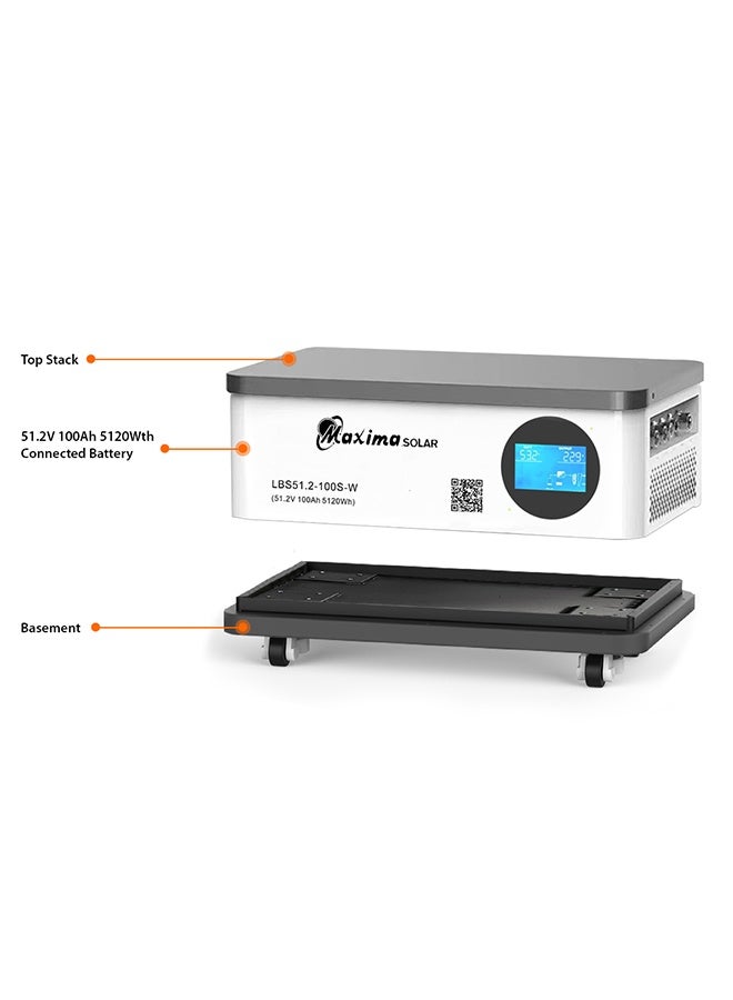 Maxima SBM-51.2-LI100-TOP-STACK – 51.2V Li-ion Battery Top Stack for Modular Systems - Image 2